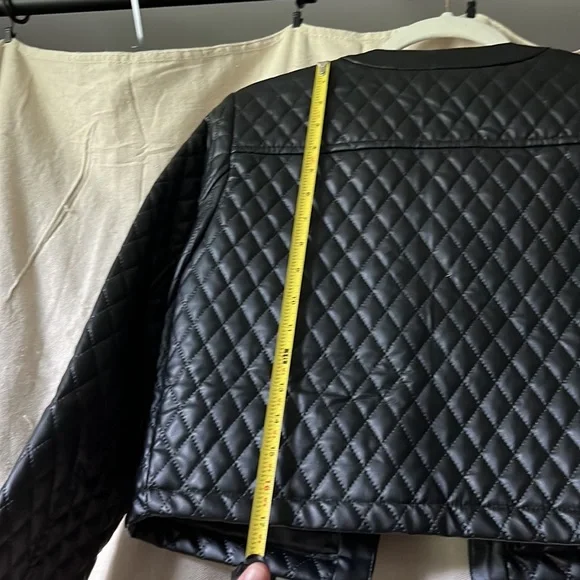 Zara Quilted Faux Leather Jacket NWT size small - Picture 9 of 11